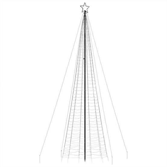 Sapin De Noël - Arbre de Noël lumineux avec piquets 1534 LED blanc chaud 500 cm - Image 5