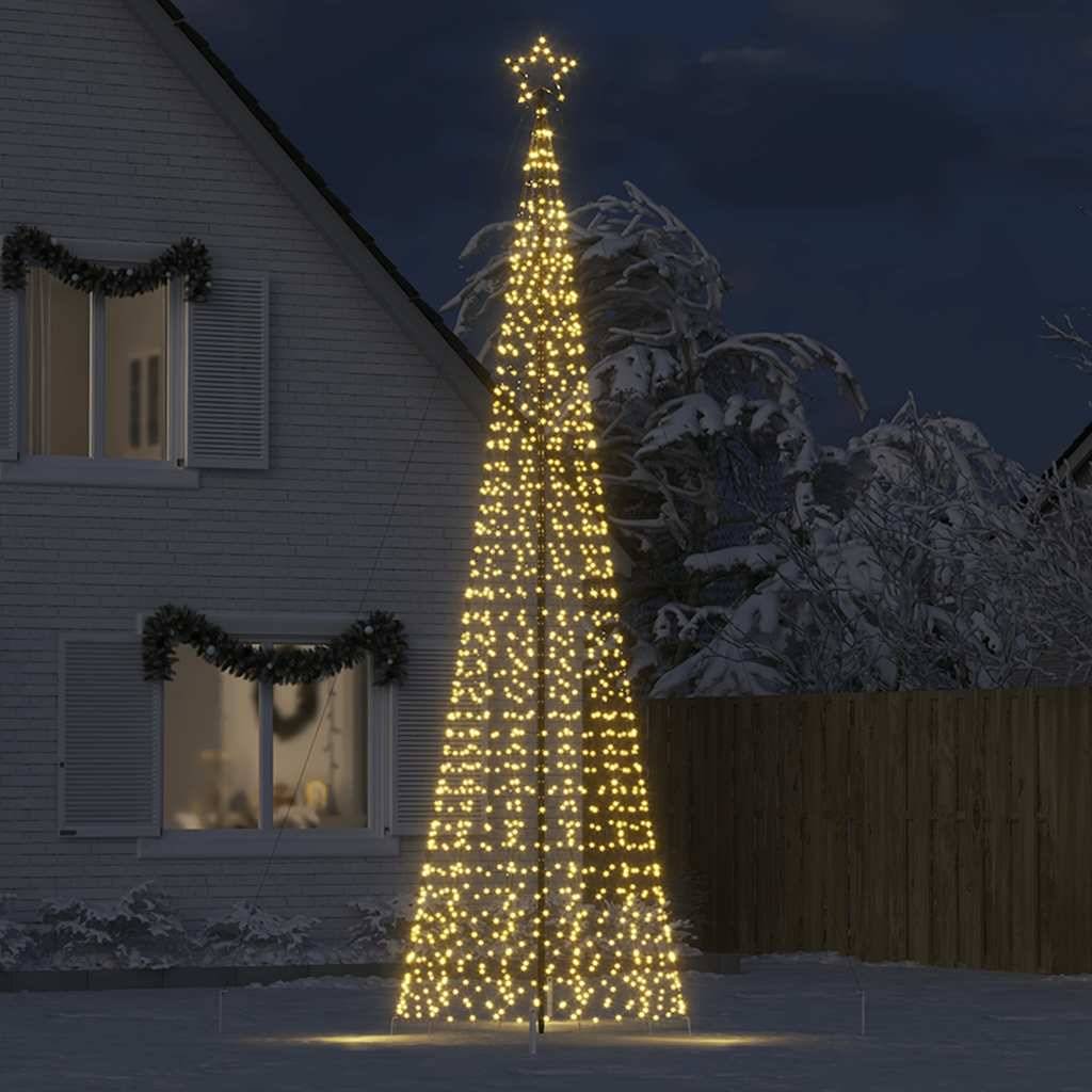 Sapin De Noël - Arbre de Noël lumineux avec piquets 1534 LED blanc chaud 500 cm - Image 3