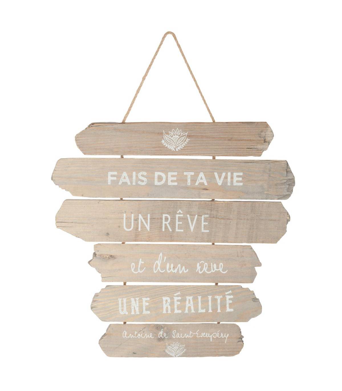 Décoration murale à suspendre avec Citations 28 x 38 cm - Image 1