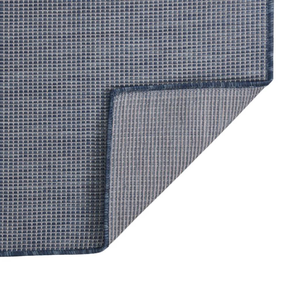 XXL Tapis de Jardin Tissage Plat en PP Résistant aux Intempéries et UV Bleu 200x280 cm – ComfortXL Outdoor Living - Image 2
