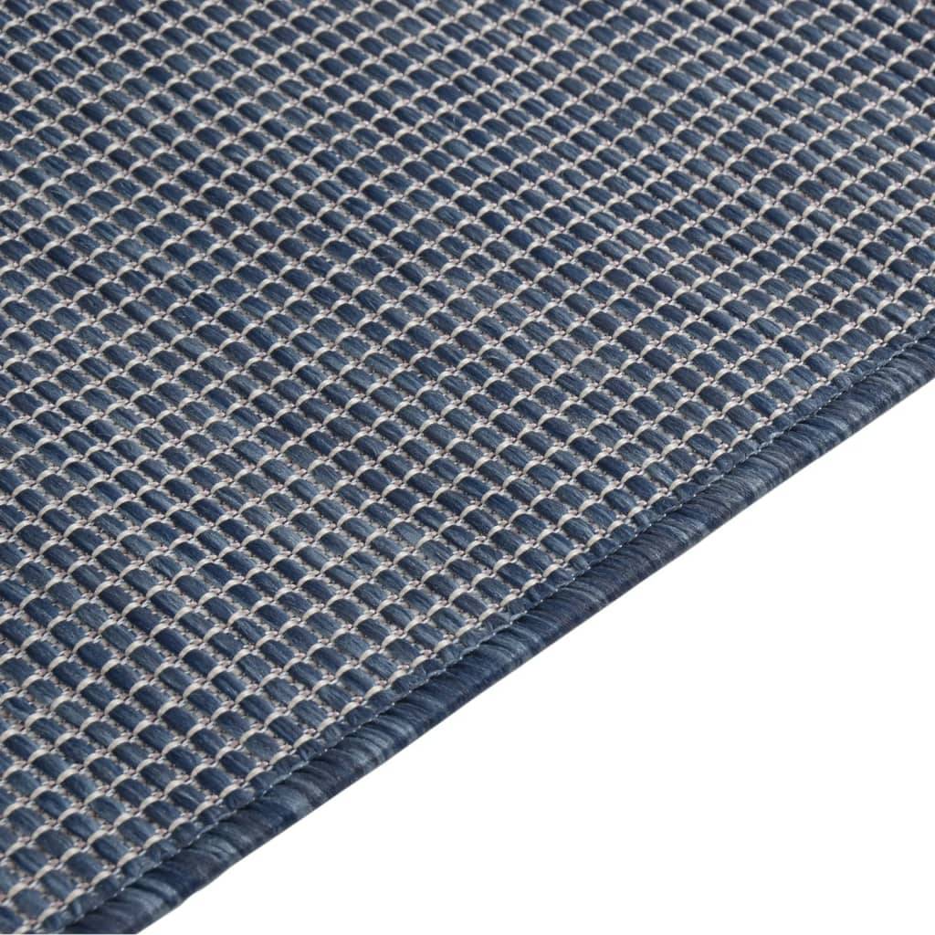XXL Tapis de Jardin Tissage Plat en PP Résistant aux Intempéries et UV Bleu 200x280 cm – ComfortXL Outdoor Living - Image 4