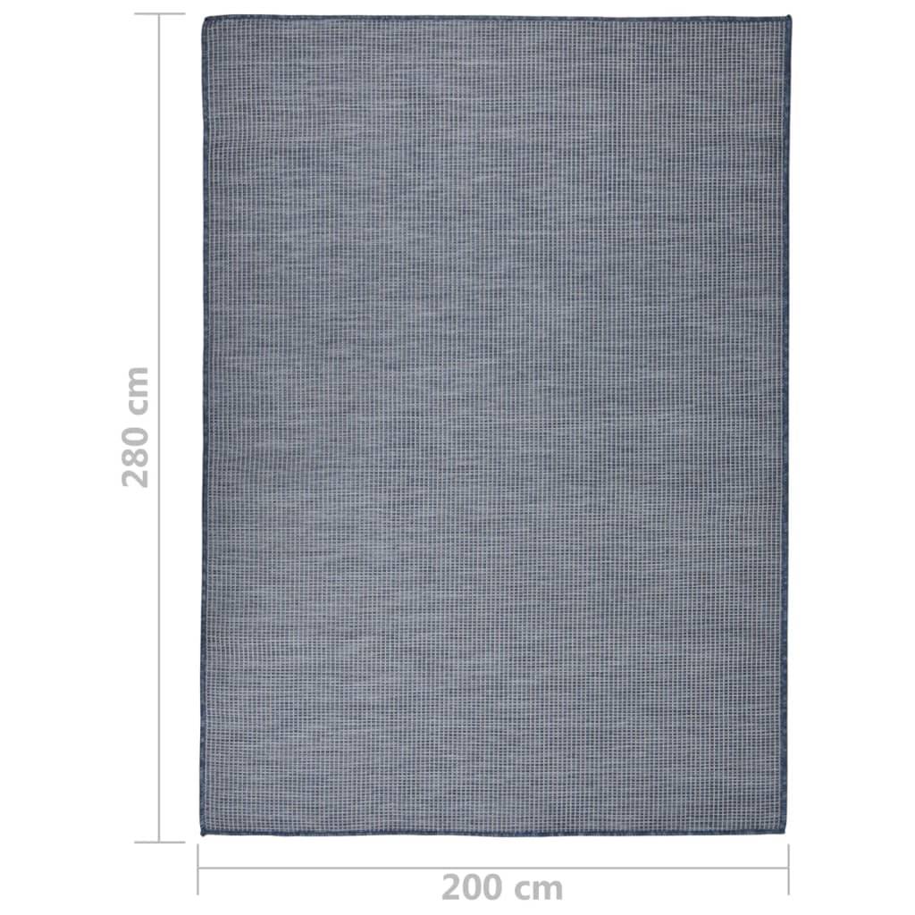 XXL Tapis de Jardin Tissage Plat en PP Résistant aux Intempéries et UV Bleu 200x280 cm – ComfortXL Outdoor Living - Image 6
