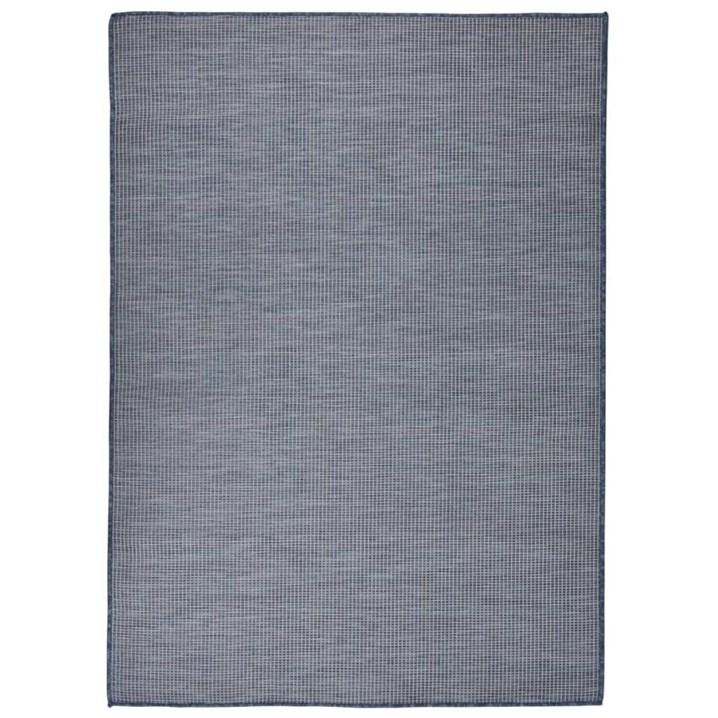XXL Tapis de Jardin Tissage Plat en PP Résistant aux Intempéries et UV Bleu 200x280 cm – ComfortXL Outdoor Living - Image 1