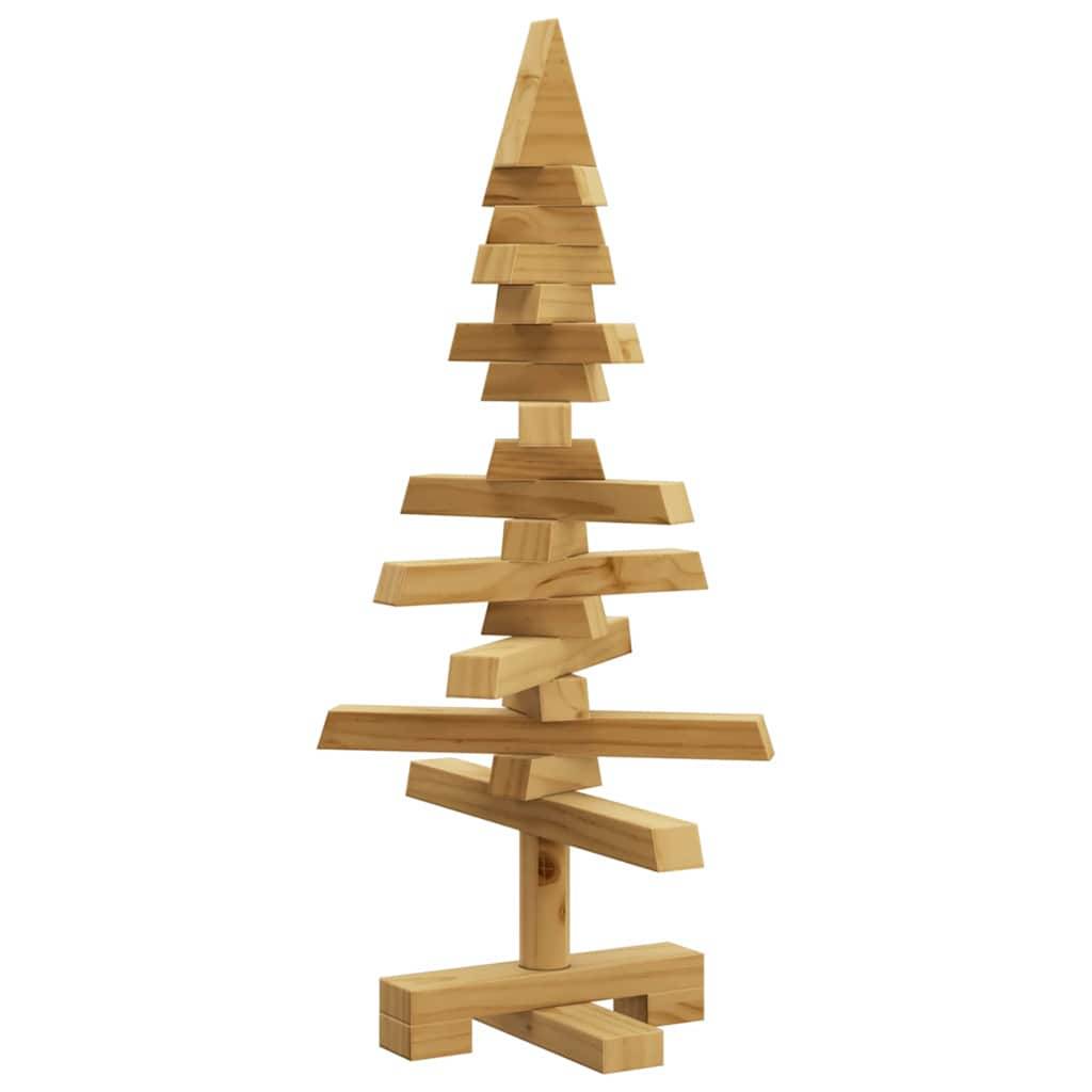 Sapin de Noël en bois de pin massif à décorer branches ajustables Marron 60 cm – ComfortXL Outdoor Living - Image 7