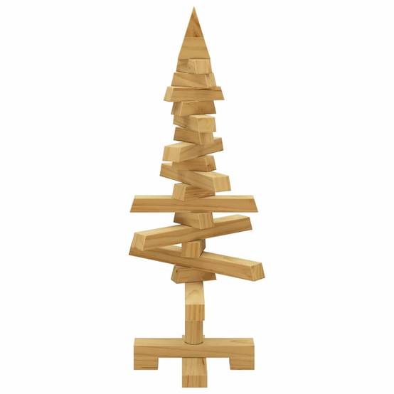 Sapin de Noël en bois de pin massif à décorer branches ajustables Marron 60 cm – ComfortXL Outdoor Living - Image 5