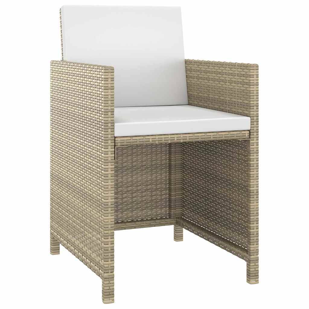 Vidaxl - Ensemble à manger de jardin et coussins 3 pcs-Salons de jardin Poly rotin Beige 355422 - Image 3
