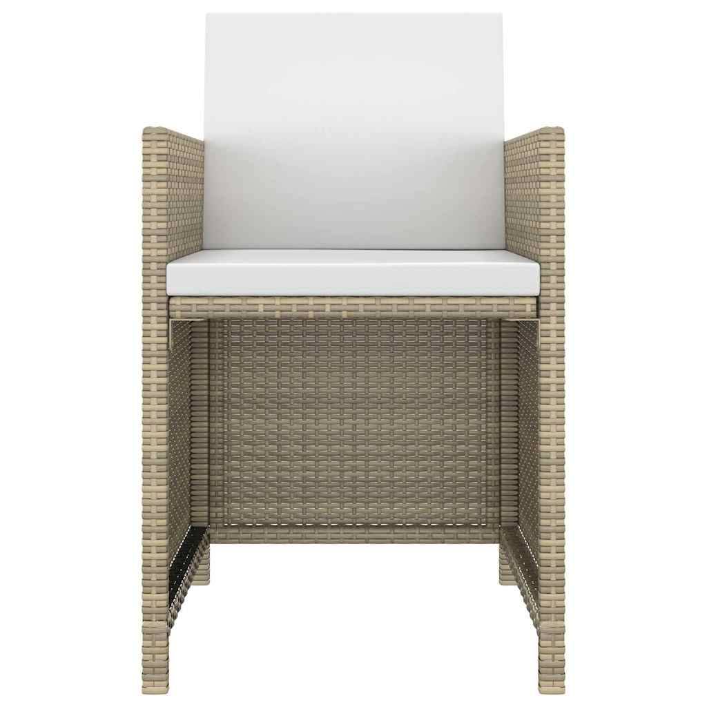 Vidaxl - Ensemble à manger de jardin et coussins 3 pcs-Salons de jardin Poly rotin Beige 355422 - Image 4