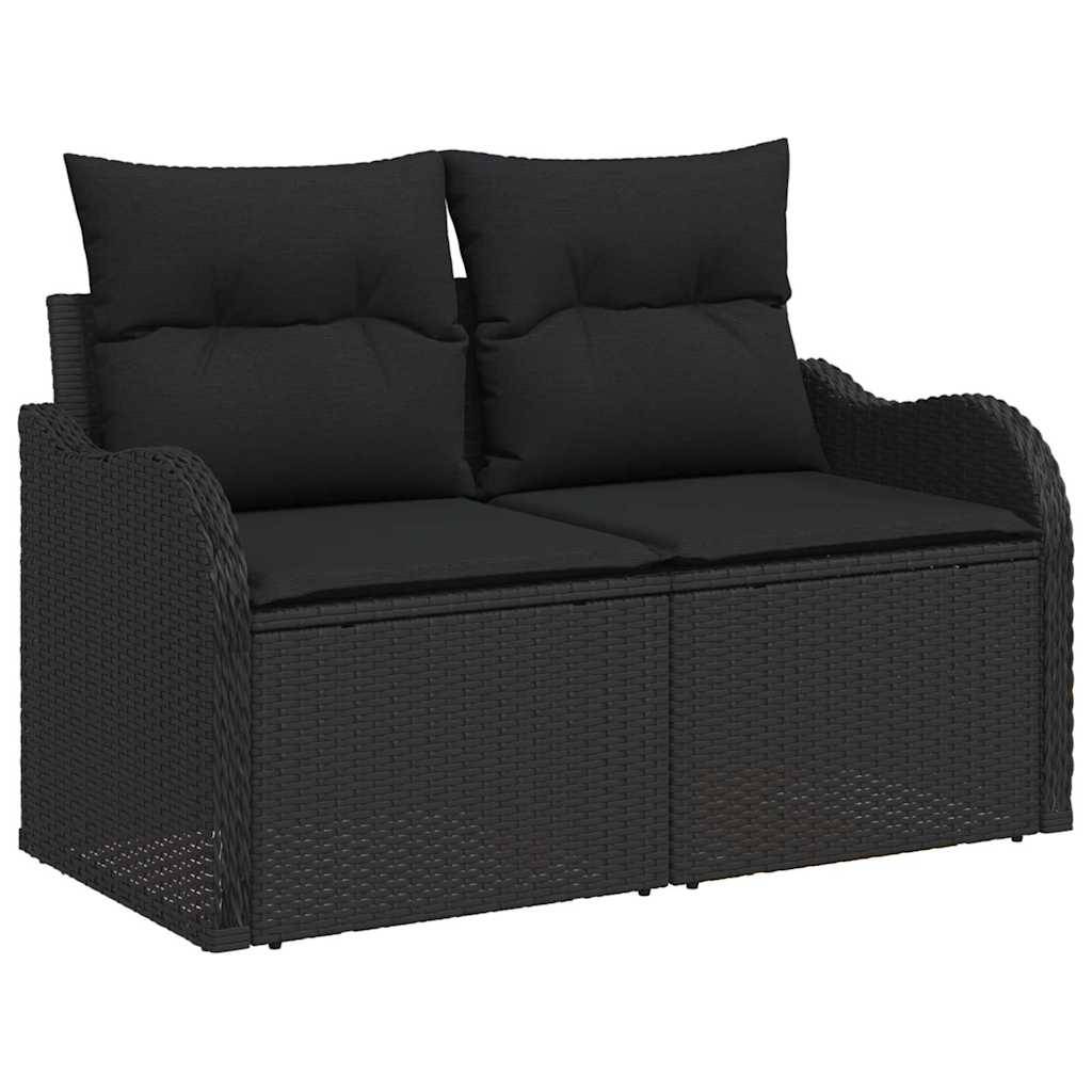 Vidaxl - Ensemble de canapé de jardin avec stockage 6 pcs Noir polyrotin vidaXL 3356112 - Image 5