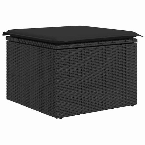 Vidaxl - Ensemble de canapé de jardin avec stockage 6 pcs Noir polyrotin vidaXL 3356112 - Image 7
