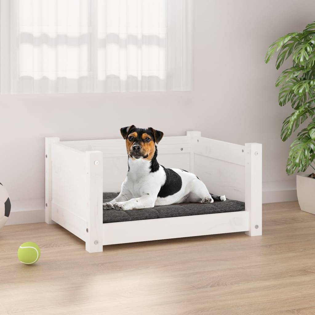 Vidaxl - Panier pour chien Blanc 55,5 x 45,5 x 28 cm Bois de pin massif vidaXL 821443 - Image 1