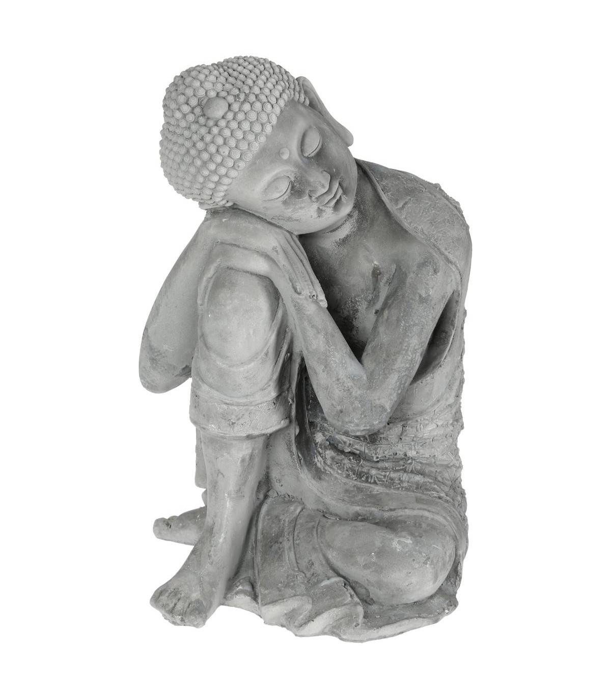 Statue décorative  Bouddha assis en ciment  H 36 cm - Image 1
