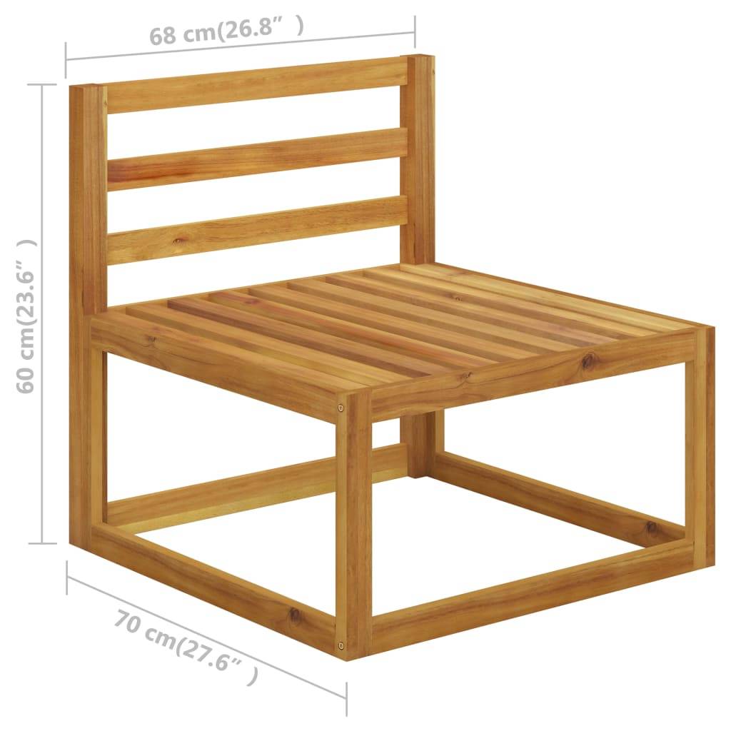 Vidaxl - Salon de jardin 8 pcs avec coussin Bois d'acacia solide vidaXL 3057614 - Image 3