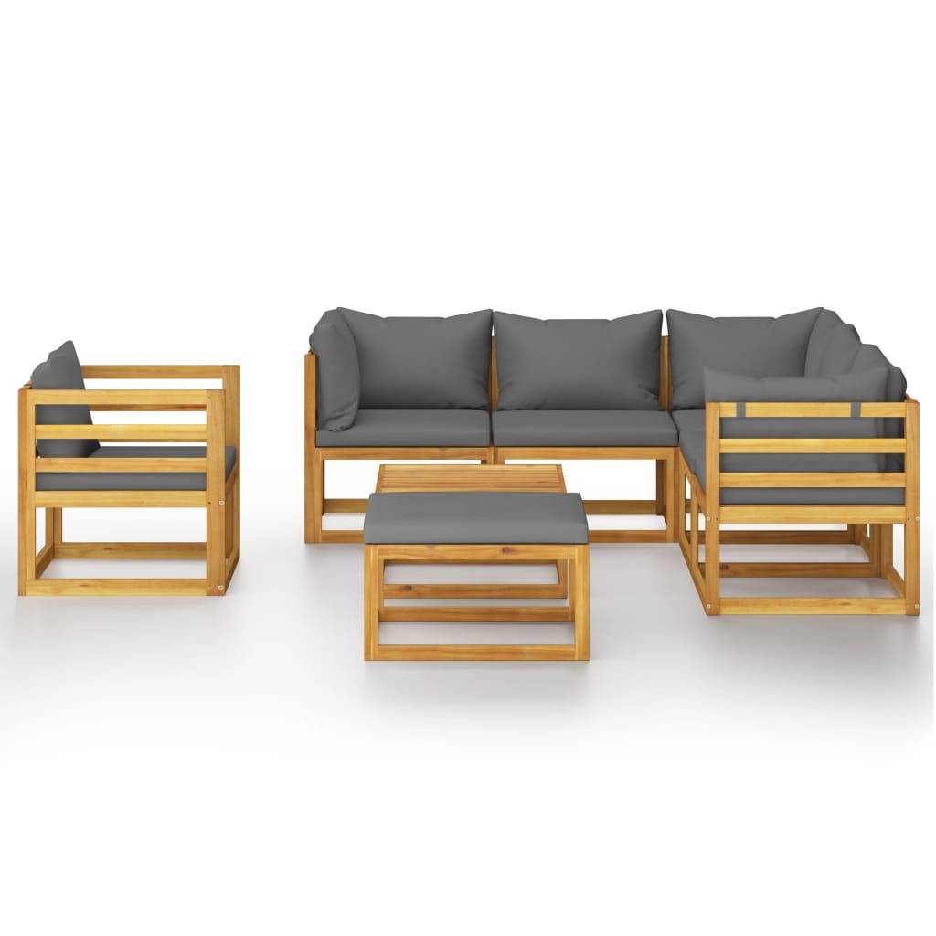 Vidaxl - Salon de jardin 8 pcs avec coussin Bois d'acacia solide vidaXL 3057614 - Image 4