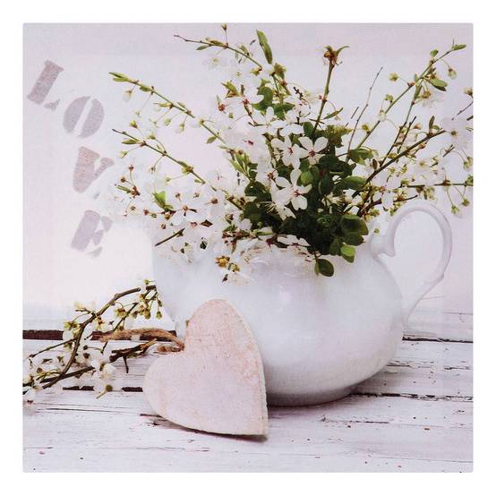 Atmosphera - Toile imprimée coeur 28x28cm - Atmosphera Créateur d'intérieur - Image 2