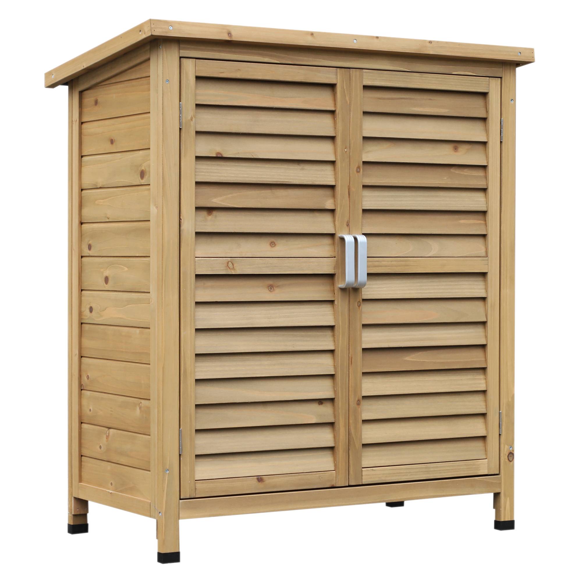 Abri de jardin autoportant avec étagères 87x46,5x96,5 cm jaune - Image 1