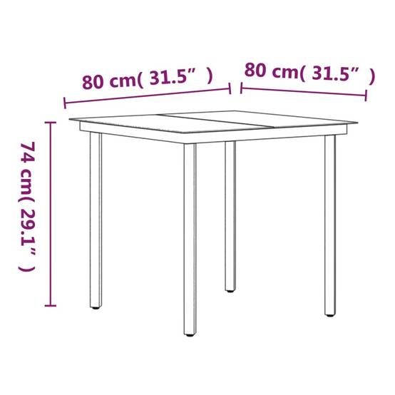 Ensemble à manger de jardin et coussins 3 pcs | Mobilier d'extérieur Gris et noir Maison Chic - Image 8