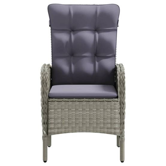 Ensemble à manger de jardin et coussins 3 pcs | Mobilier d'extérieur Gris et noir Maison Chic - Image 4