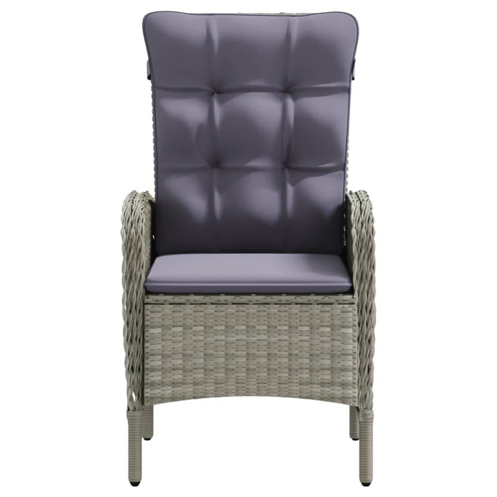 Ensemble à manger de jardin et coussins 3 pcs | Mobilier d'extérieur Gris et noir Maison Chic - Image 4