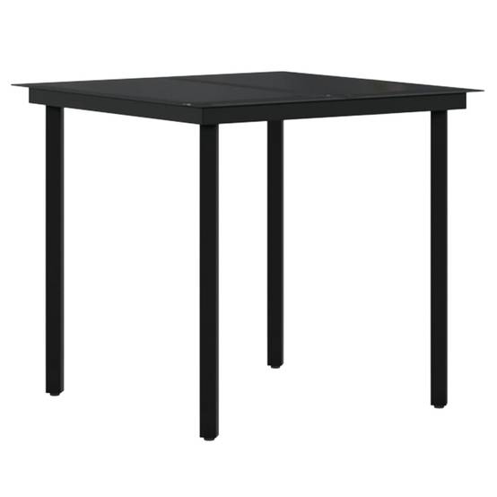 Ensemble à manger de jardin et coussins 3 pcs | Mobilier d'extérieur Gris et noir Maison Chic - Image 5