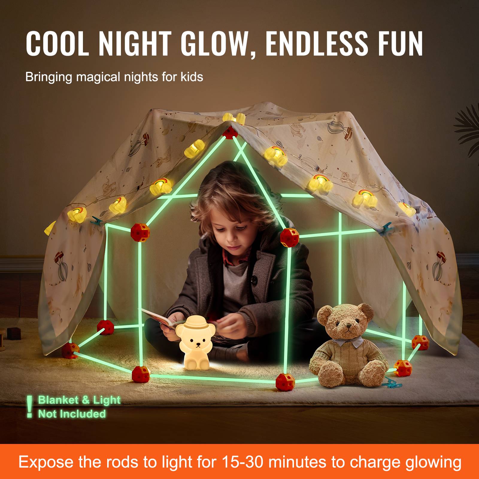 Kit De Construction Pour Enfants 140 Pièces Brillent Dans Le Noir