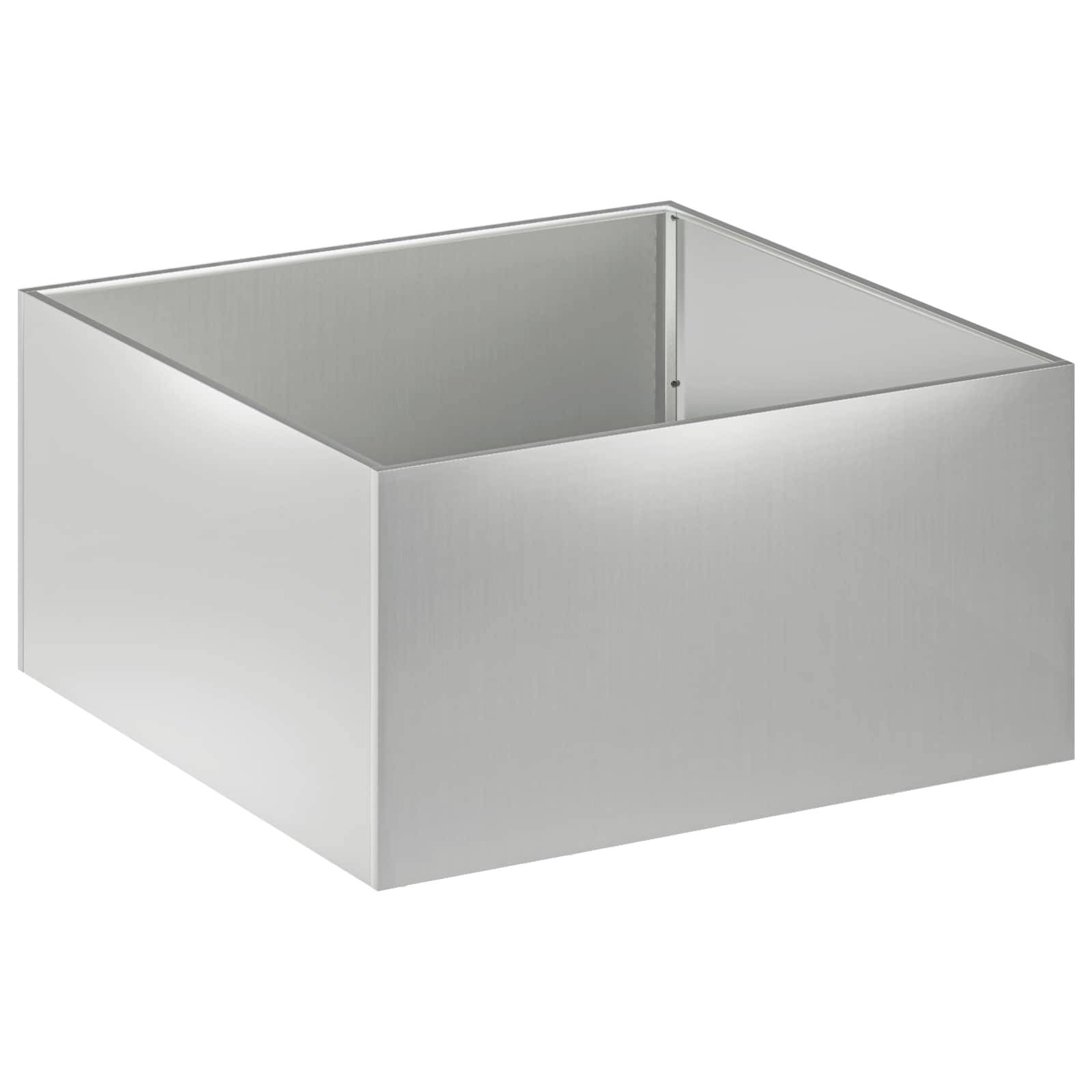 Vidaxl - Cache-pot de jardin Argenté 80 x 80 x 40 cm Acier galvanisé vidaXL 8005116 - Image 2