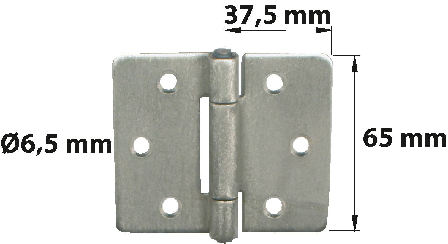 Afbat - Charnière forte inox pour volets battants/pour porte battante, L.75 x l.75 mm - Image 4