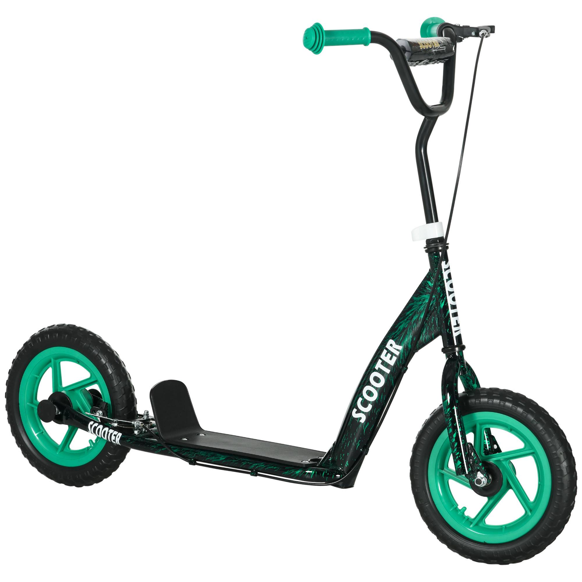 Sans Marque - Trottinette patinette scooter enfant grandes roues 6-12 ans hauteur réglable frein arrière béquille vert - Image 2