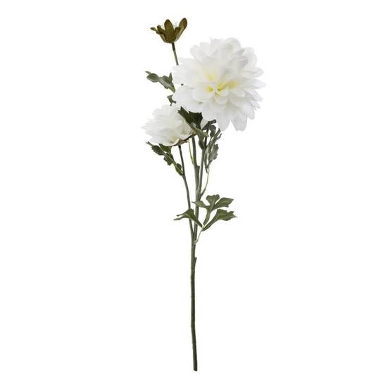 Fleur Artificielle "Dahlia" 62cm Blanc - Image 1