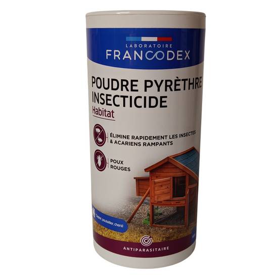 Francodex - Poudre insecticide pyrèthre Habitat 500g basse-cour - Image 1