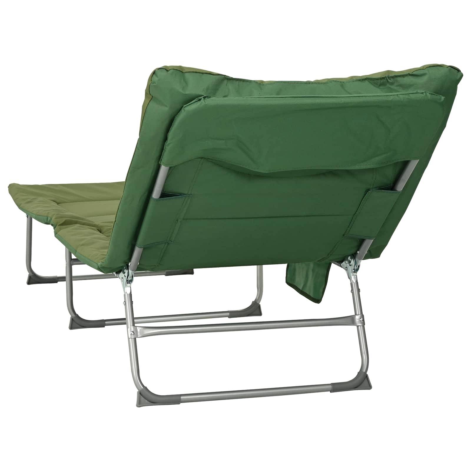 Vidaxl - Transat pliant avec coussin Vert foncé vidaXL 42032382 - Image 6
