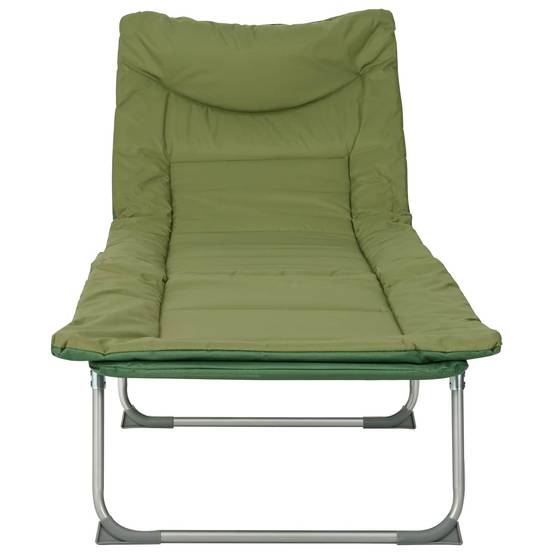 Vidaxl - Transat pliant avec coussin Vert foncé vidaXL 42032382 - Image 4