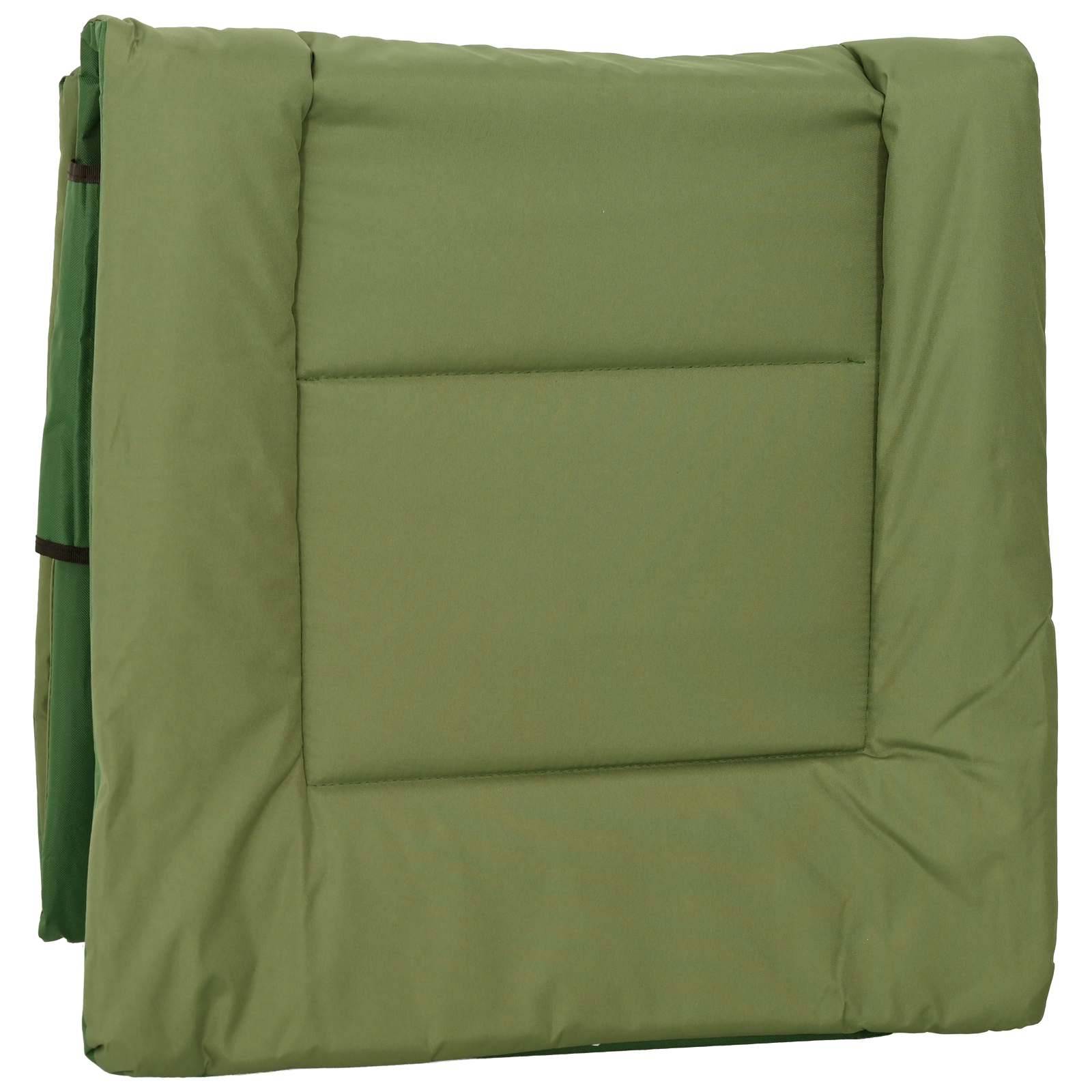 Vidaxl - Transat pliant avec coussin Vert foncé vidaXL 42032382 - Image 3