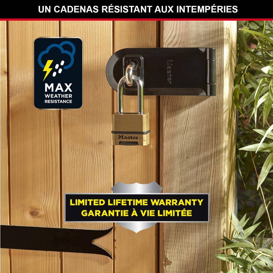 Masterlock - Cadenas Excell® en zinc MASTERLOCK 56 mm - Combinaison programmable - M175EURDLH - Image 2