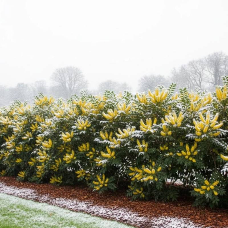 Mahonia Winter Sun à fleurs Jaune - feuillage Persistant - Pot de 7,5L - 60/80 cm-  hauteur à maturité De 1,50 m à 2,00 m - Image 4
