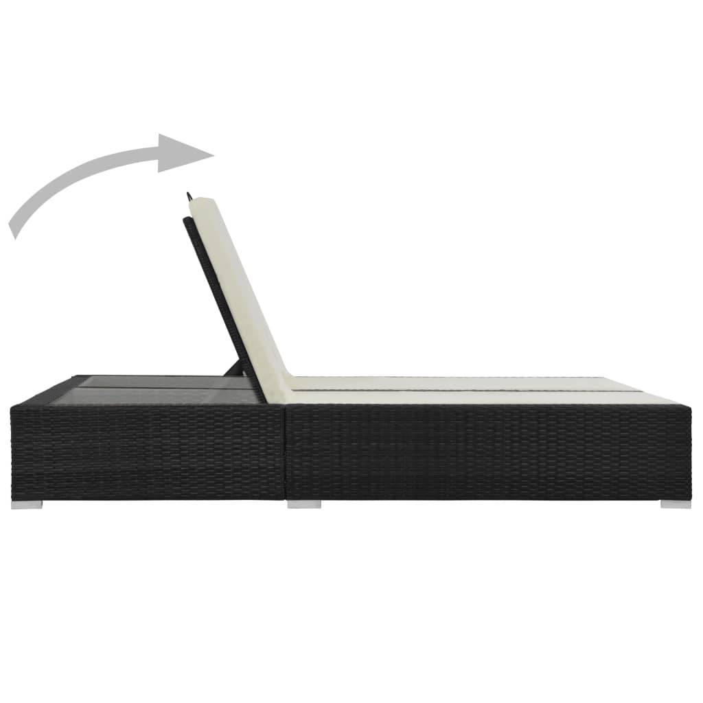 Prolenta Premium - Chaise longue pliante/transat Marduk Noir 202 X 145 X 80 cm - P87209N - Image 3