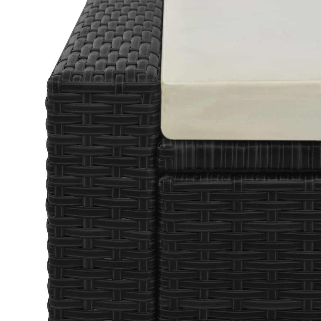 Prolenta Premium - Chaise longue pliante/transat  Marduk Noir  202 X 145 X 80 cm  - P87209N - Image 4