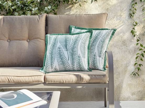 Beliani - Coussin d'extérieur Polyester Vert MEADOW - 45x45x12- Beliani - Image 1