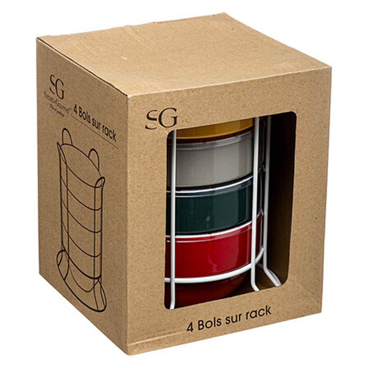 Lot 4 Bols avec Rack "Colorama" 50cl Multicolore - Image 8