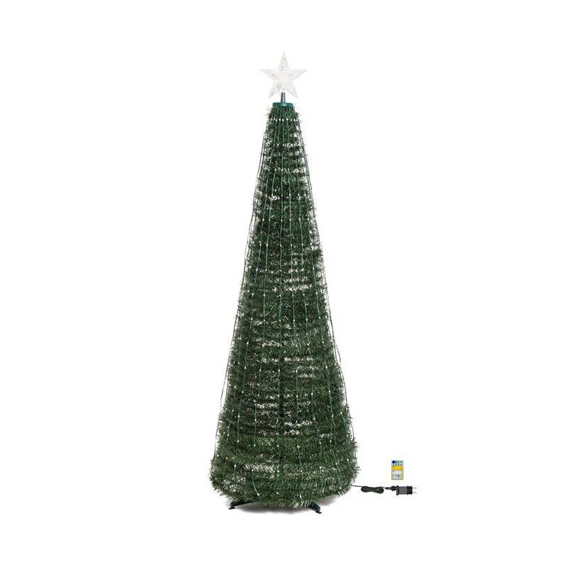 Lotti - Sapin lumineux conique animé H180cm 304 PixelLED blanc chaud et froid haute luminosité avec télécommande Lotti - Image 3
