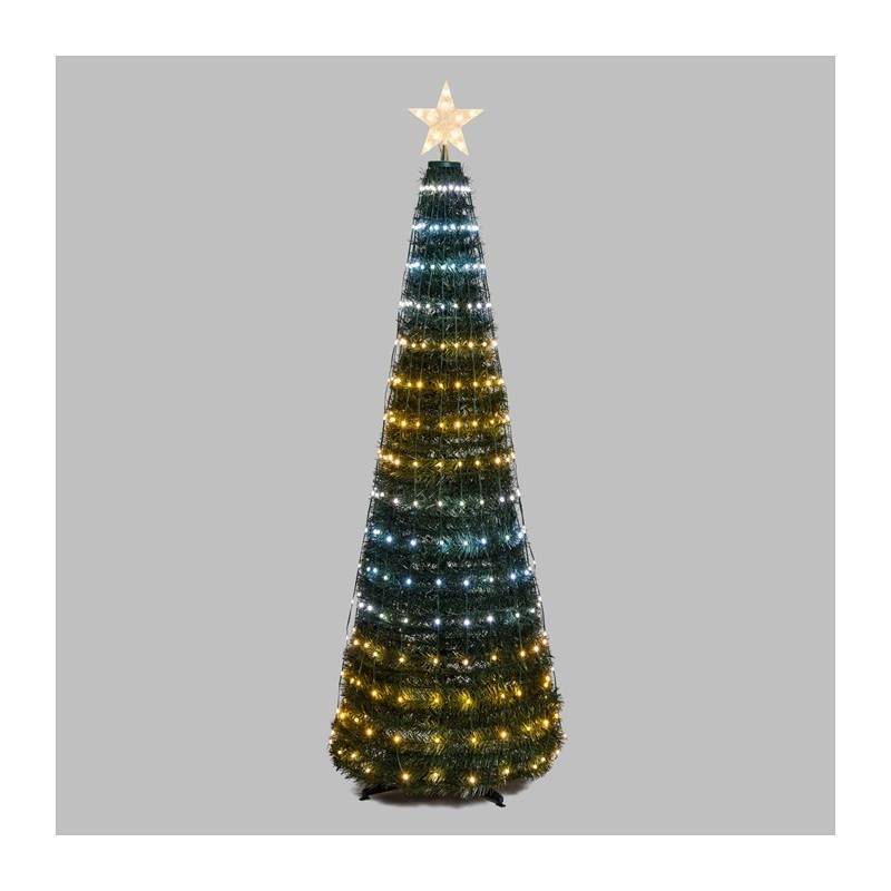 Lotti - Sapin lumineux conique animé H180cm 304 PixelLED blanc chaud et froid haute luminosité avec télécommande Lotti - Image 9