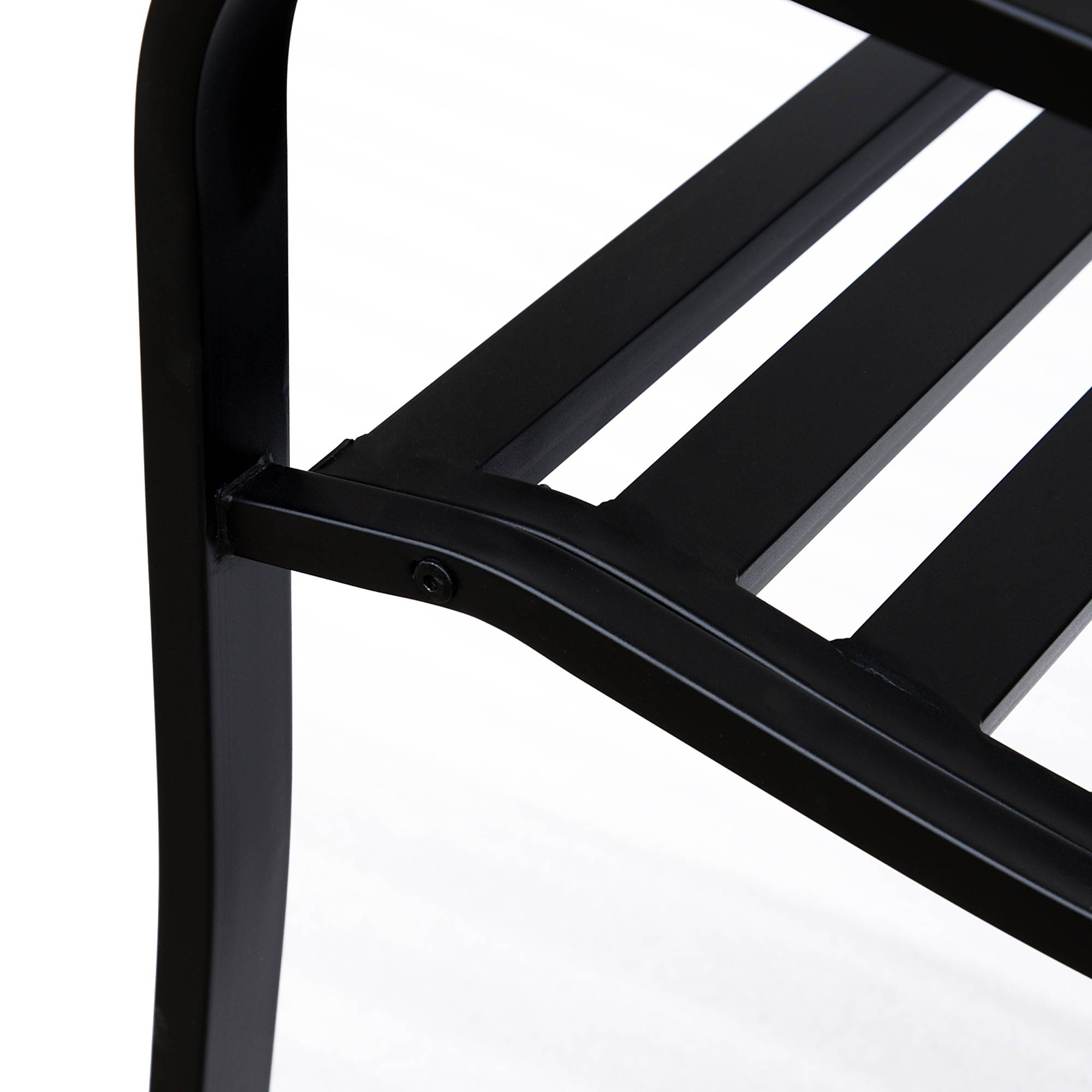 PANGIVO - Banc de jardin 3 places, métal et fonte, noir, 127 x 60 x 89 cm - PANGIVO - Image 8