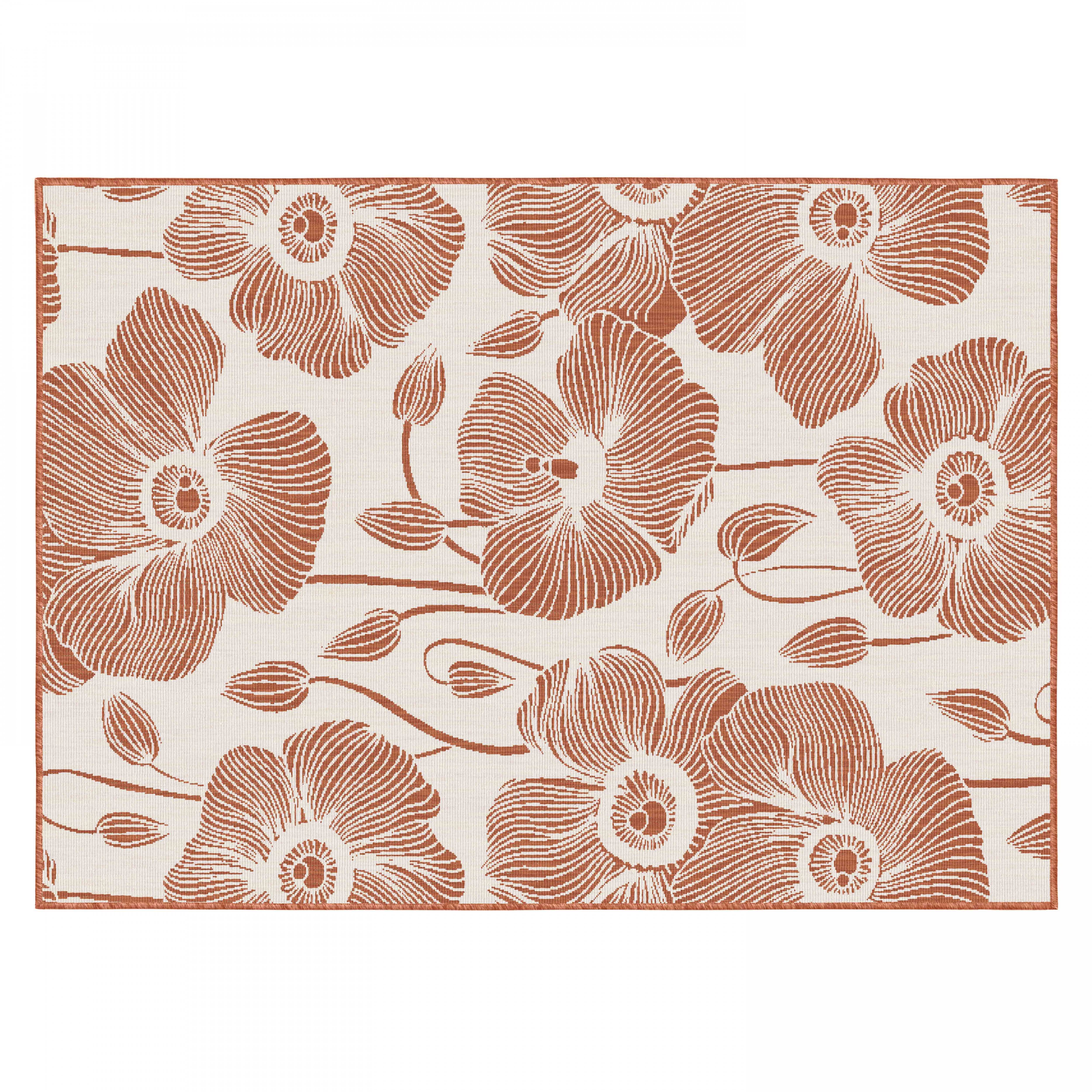 Oviala - Tapis d'extérieur en polypropylène 160 x 230 cm terracotta Poppy - Oviala - Image 3