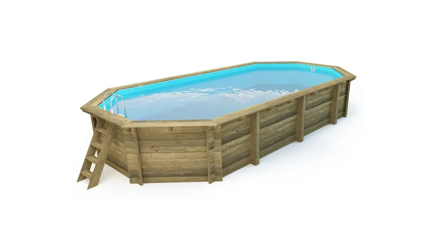 Altanka - Piscine en bois 8,57x4,57 - H.1,45 m - avec filtration et coffre - BAS750OSPI+SZA - Image 3