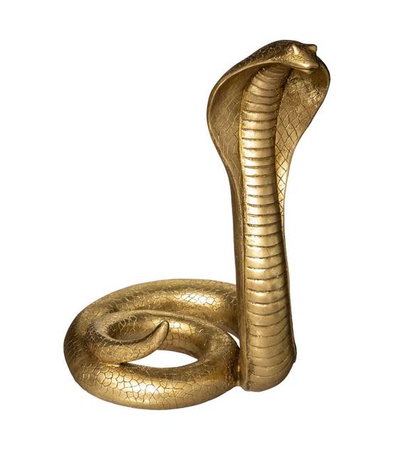 Objet décoratif Cobra en Résine Doré H 36 cm - Image 1