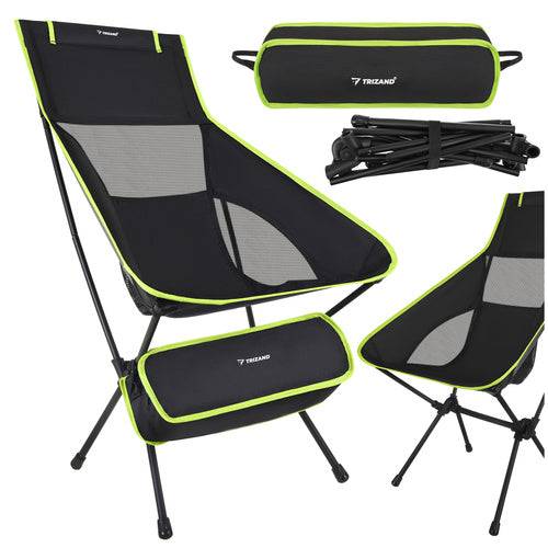 Chaise de pêche 41x52x86cm noire Trizand