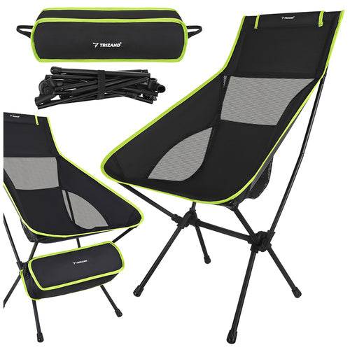 Chaise de pêche 41x52x86cm noire Trizand - Image 9