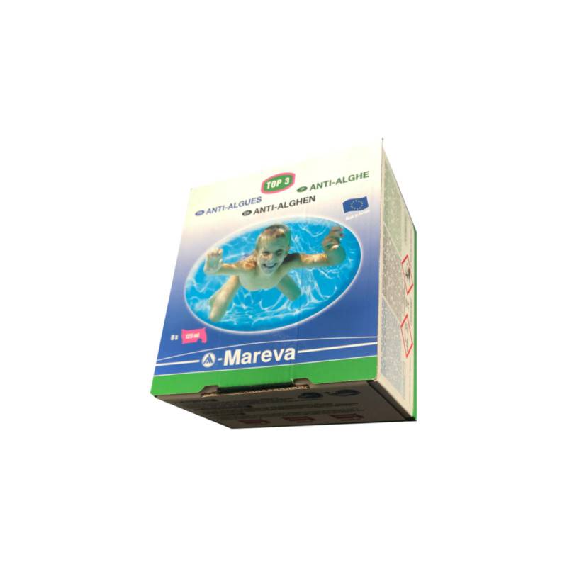 Berling’o Anti-algues multi-actions MAREVA pour piscine de 20 à 30 m3 - Eco-doses Top 3 - 8 x 125mL - 020024U - Image 1
