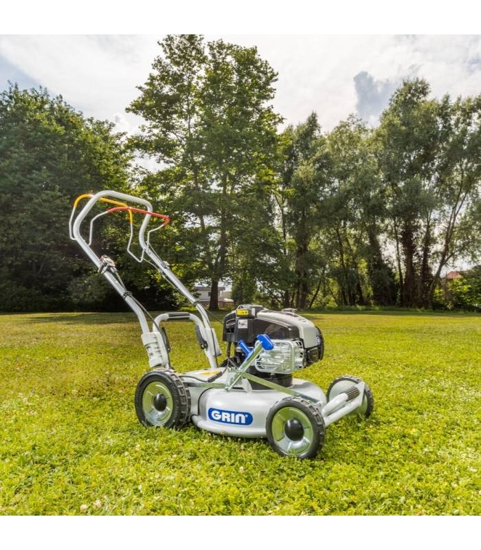 Grin - Tondeuse thermique Briggs & Stratton 163 cm3, démarrage électrique - Mulching avancé, 1200m2, 1 Vitesse AV - GRIN HM46A-IS - Image 5