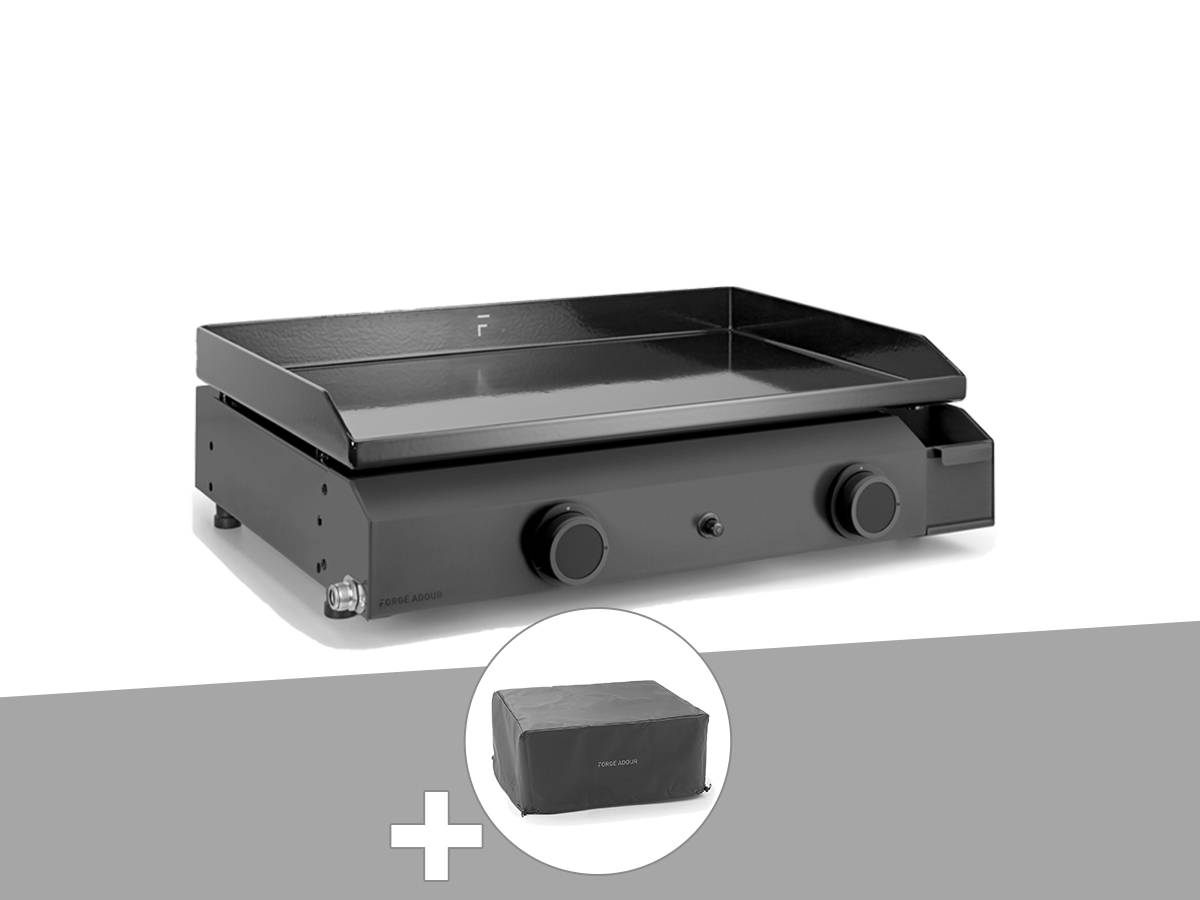 Forge Adour - Plancha gaz Base 60 acier avec housse - Forge Adour