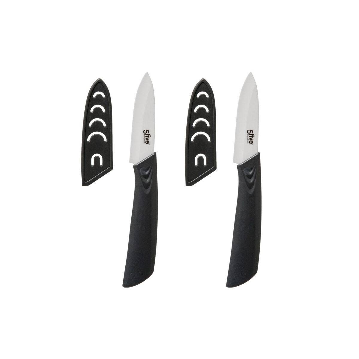 Lot de 2 Couteaux en Céramique "Zirco" 17cm Gris - Image 1